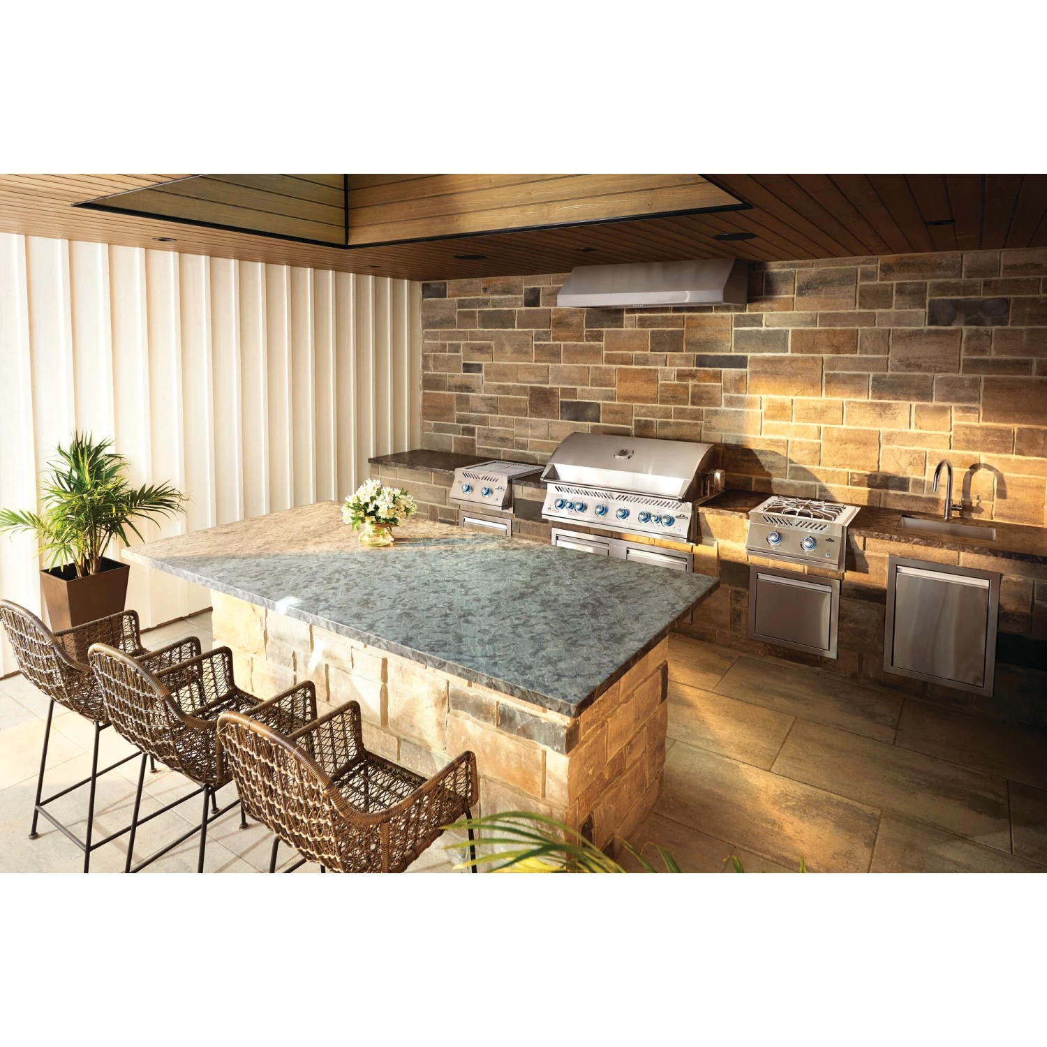 Napoleon Built-In 700 Series 44-Inch Propane Gas Grill With Dual Infrared Rear Burners - Stainless Steel - Image 4