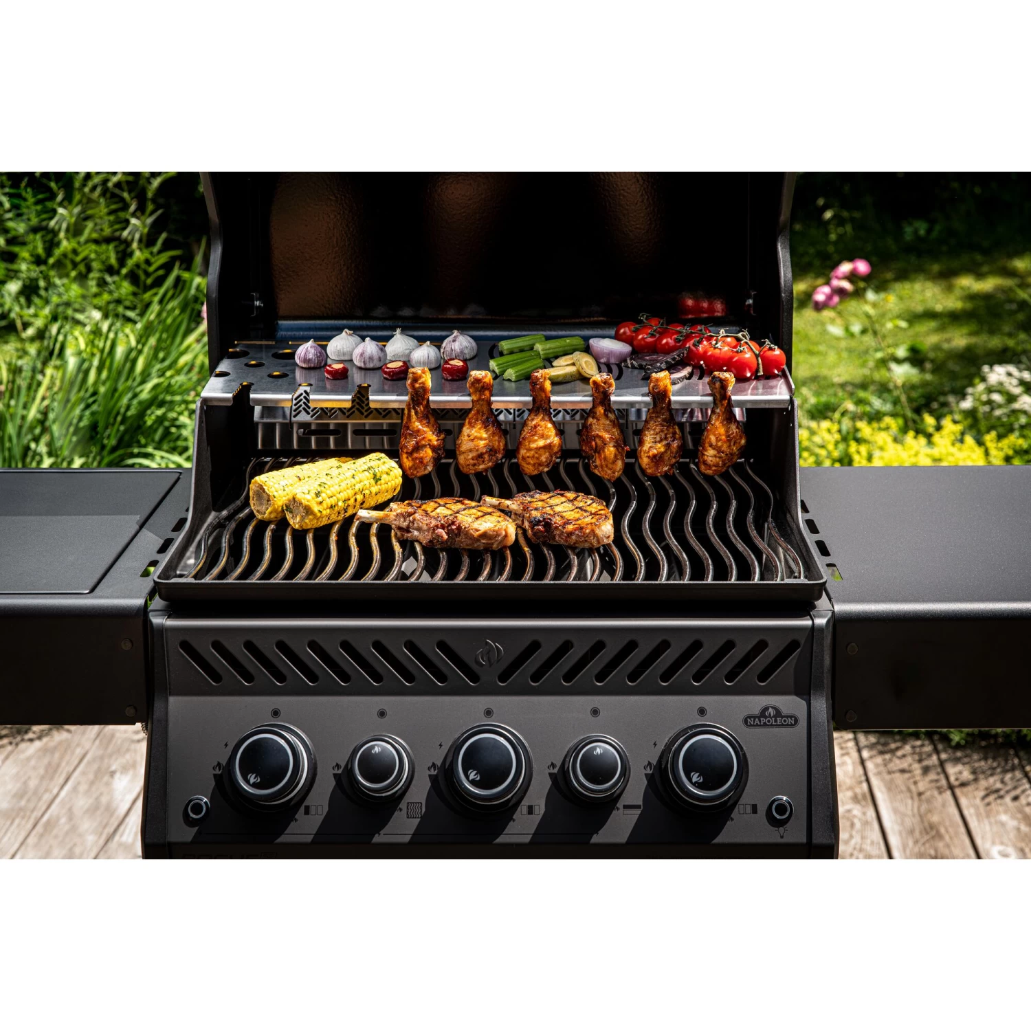 Napoleon Phantom Rogue SE 425 RSIB Propane Gas Grill With Infrared Rear & Side Burner - Black - Image 8