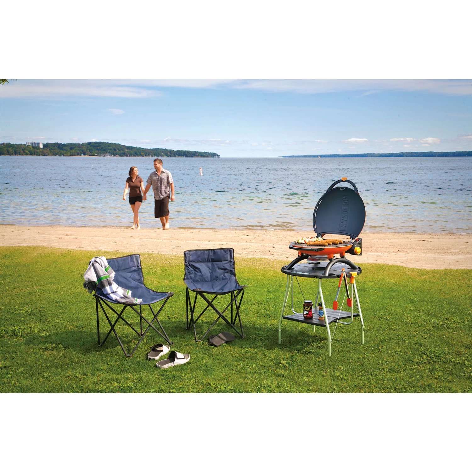 Napoleon TravelQ 2225 Portable Propane Gas Grill - Orange - Image 2