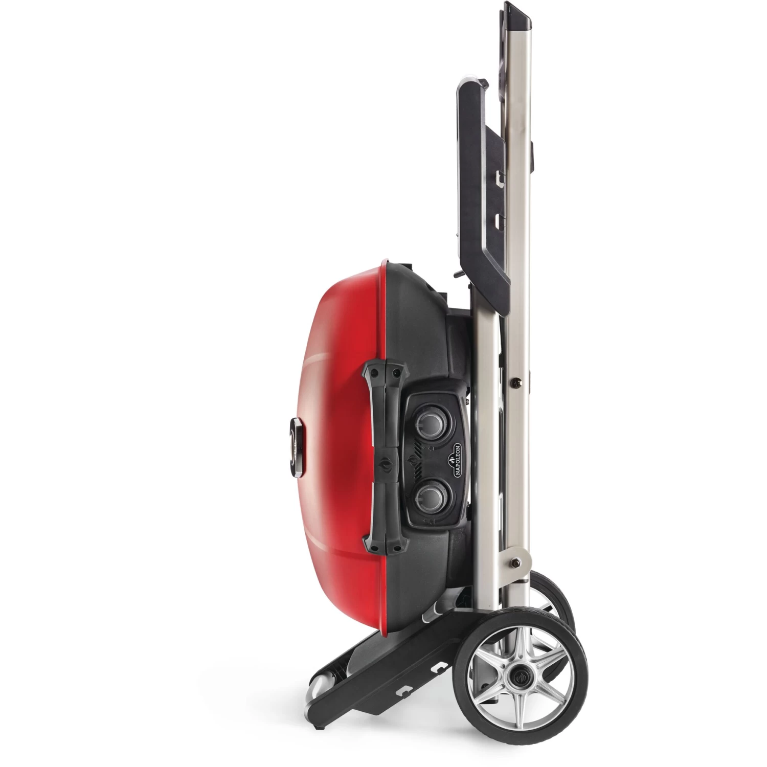 Napoleon TravelQ 285X Portable Propane Gas Grill And Scissor Cart With Griddle - Red - Image 7