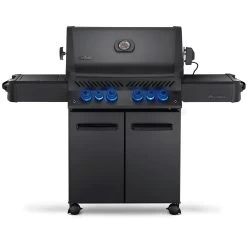 Napoleon Phantom Prestige 500 Propane Gas Grill With Infrared Rear Burner, Infrared Side Burner, & Rotisserie Kit - Matte Black