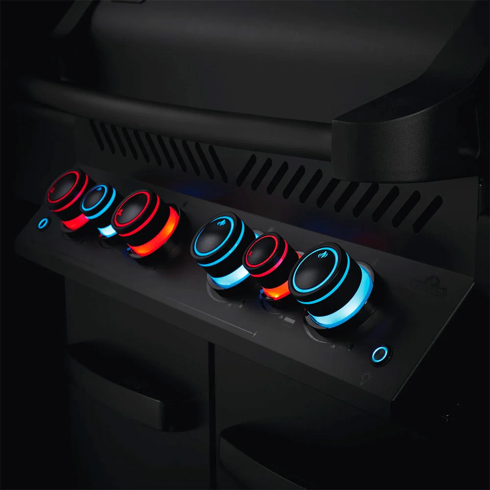 Napoleon Phantom Prestige 500 Natural Gas Grill With Infrared Rear Burner, Infrared Side Burner, & Rotisserie Kit - Matte Black - Image 8