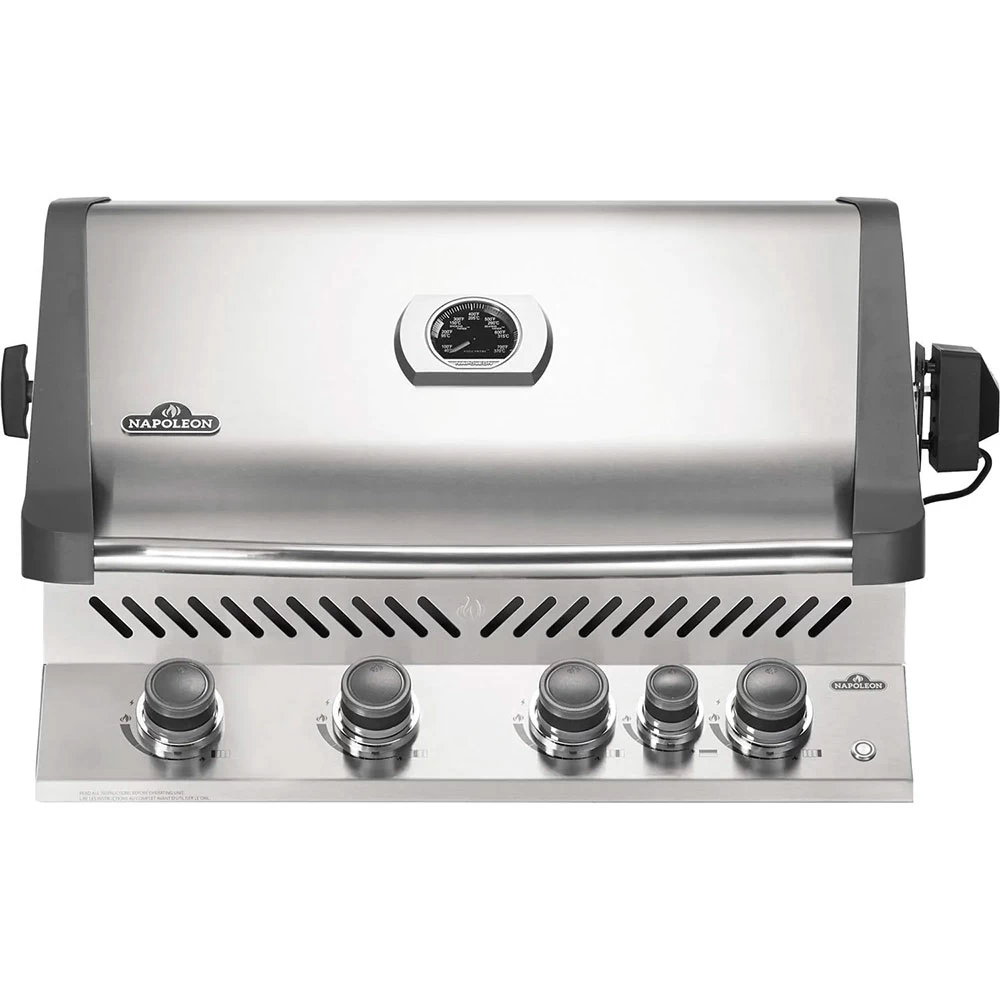 Napoleon Prestige 500 Built-in Natural Gas Grill With Infrared Rear Burner And Rotisserie Kit - Image 2