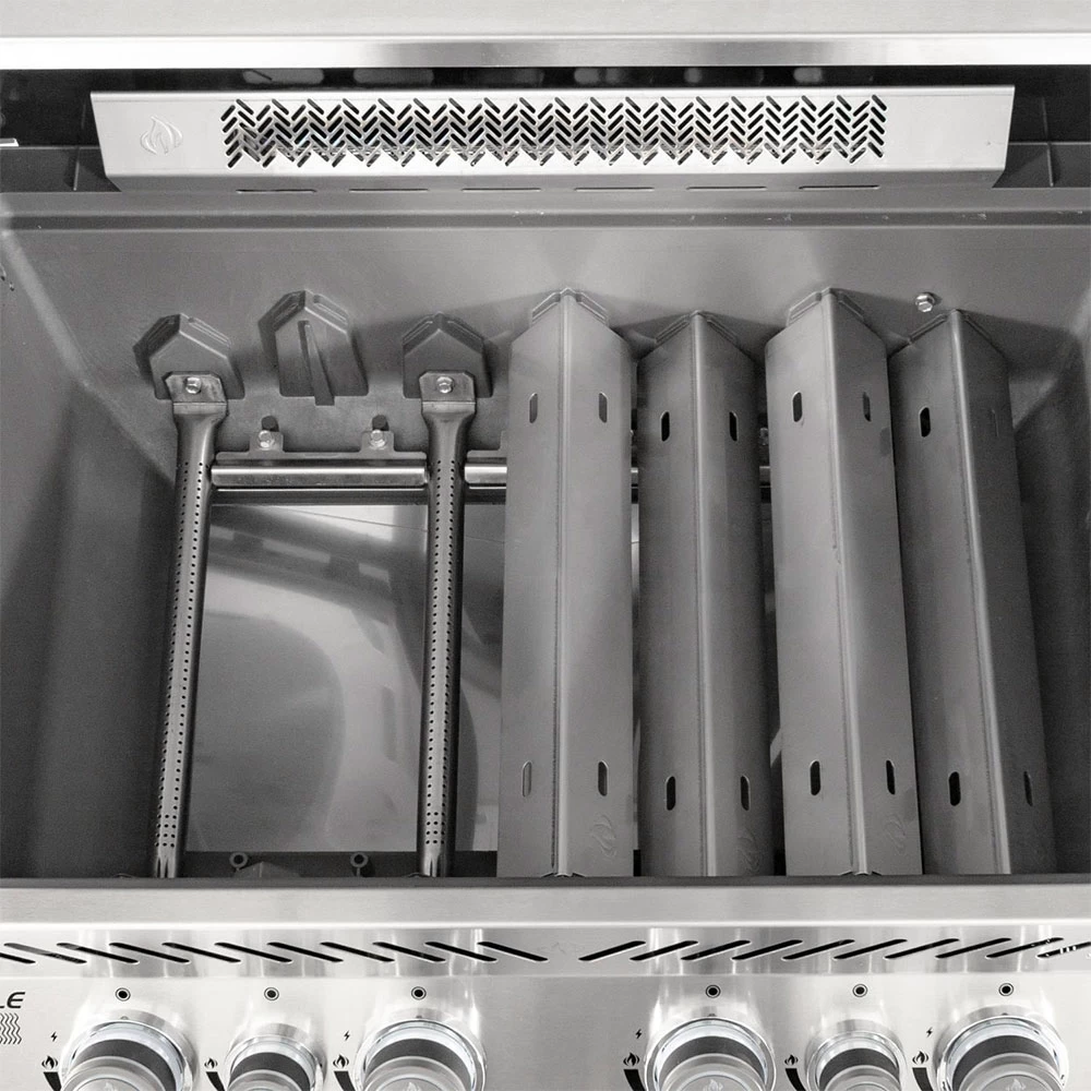 Napoleon Prestige 500 Propane Gas Grill With Infrared Rear Burner And Infrared Side Burner And Rotisserie Kit - Image 8