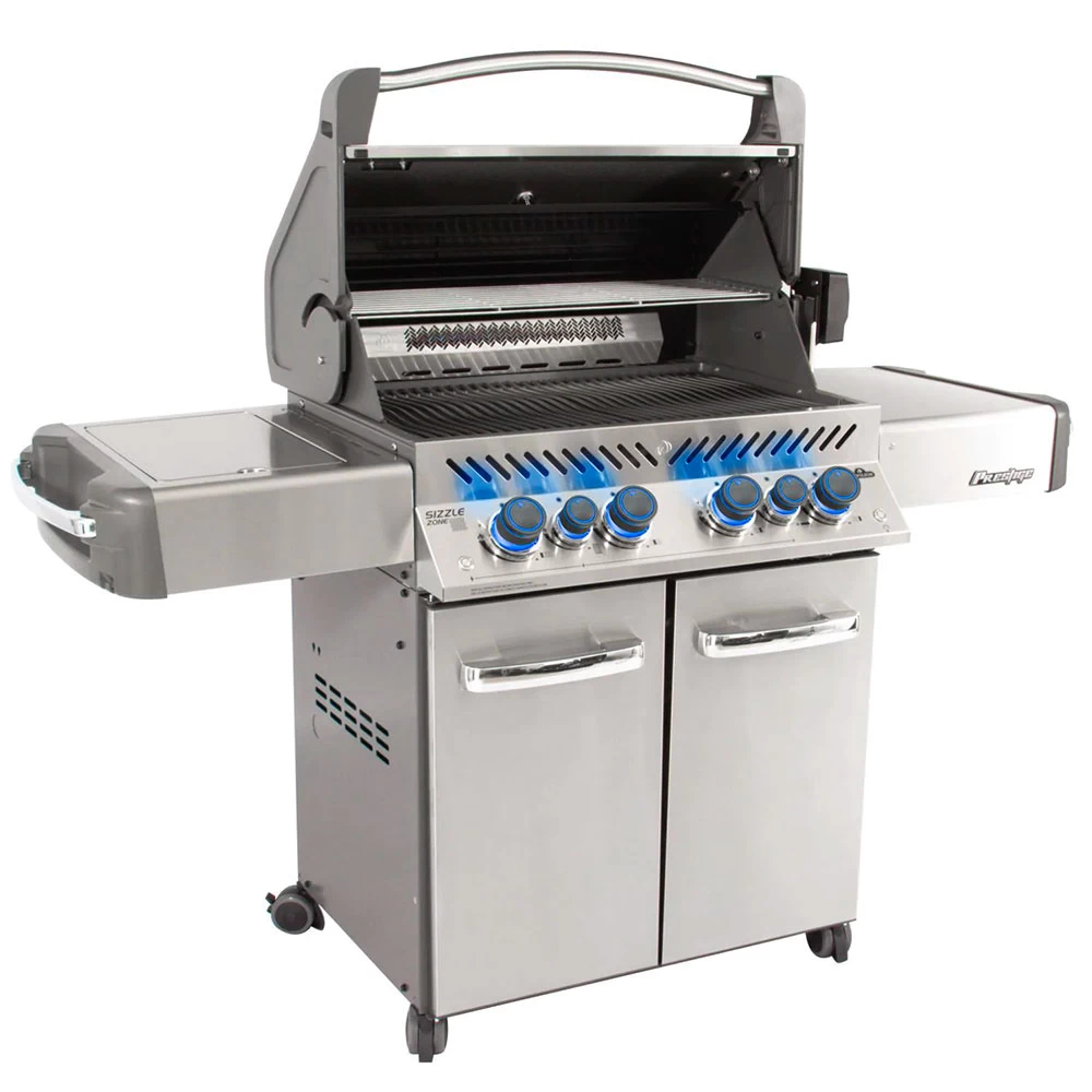Napoleon Prestige 500 Propane Gas Grill With Infrared Rear Burner And Infrared Side Burner And Rotisserie Kit - Image 2