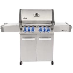 Napoleon Prestige 500 Natural Gas Grill With Infrared Rear Burner And Infrared Side Burner And Rotisserie Kit