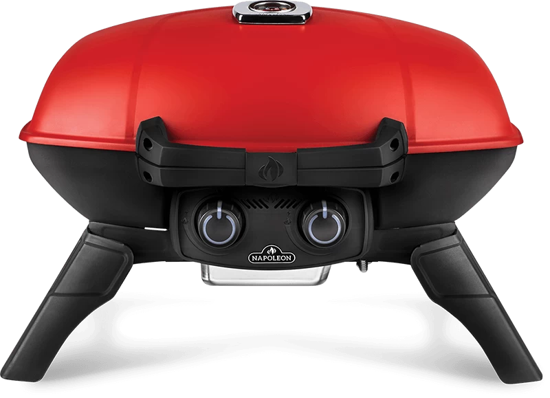 Napoleon TravelQ 285 Portable Propane Gas Grill With Griddle - Red - Image 3