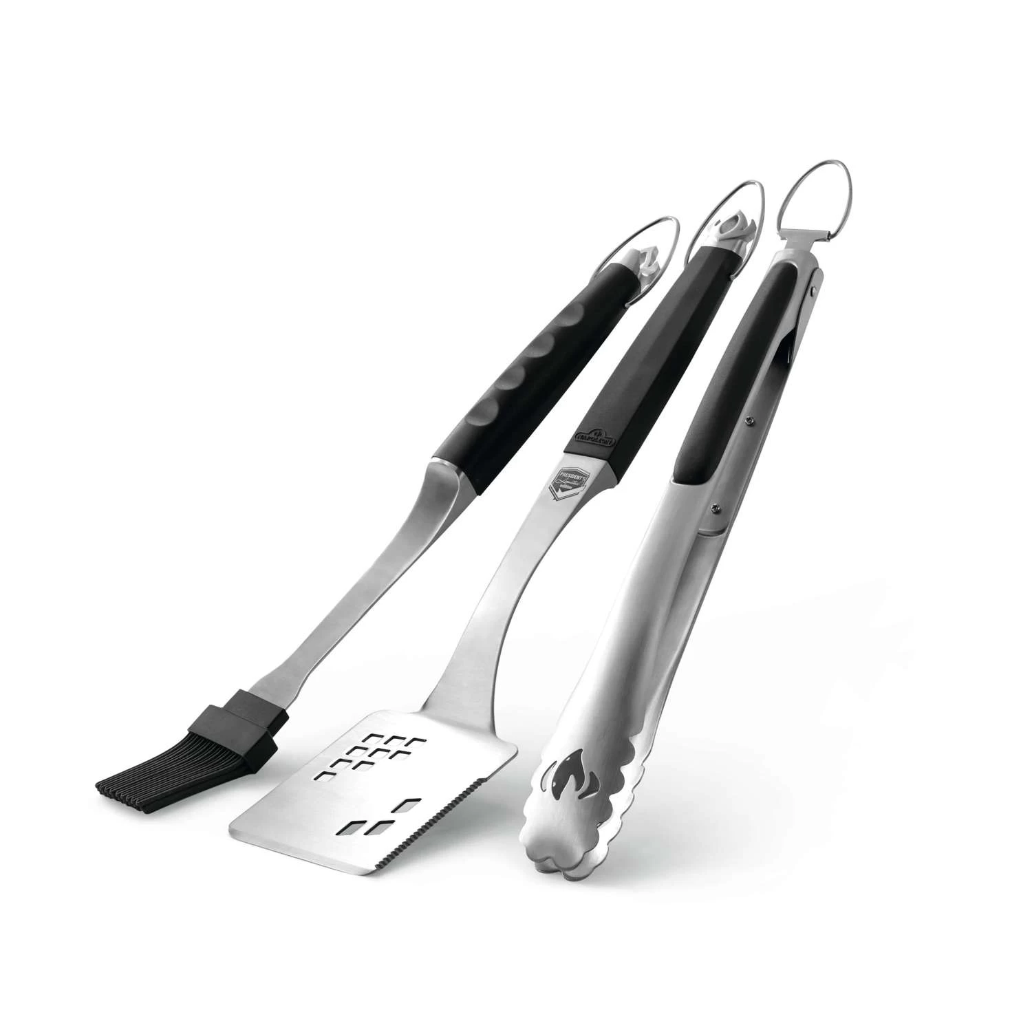 Napoleon Stainless Steel Black/Silver Grill Tool Set 3 Pc