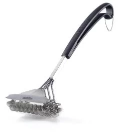 Napoleon Bristle-Free Triple-Row Grill Brush With Rolled Stainless Steel