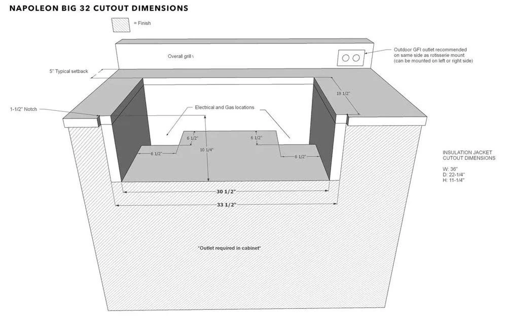 Napoleon Grills 32” 700 Built-In Gas Grill Head With Infrared Rear Rotisserie Burner - Image 7
