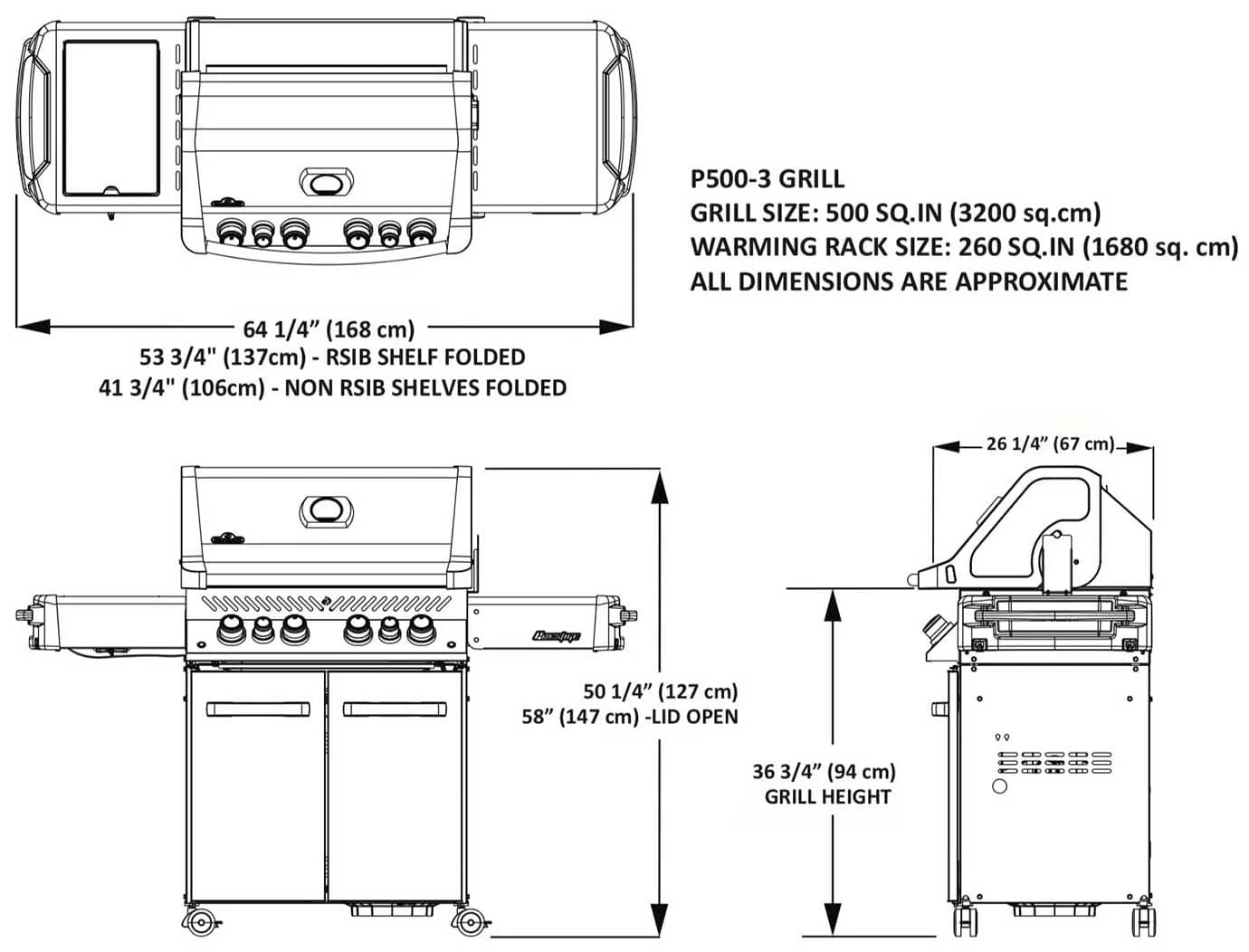 Napoleon Grills Prestige 500 Gas Grill With Infrared Side And Rear Burners, Stainless Steel - Image 16