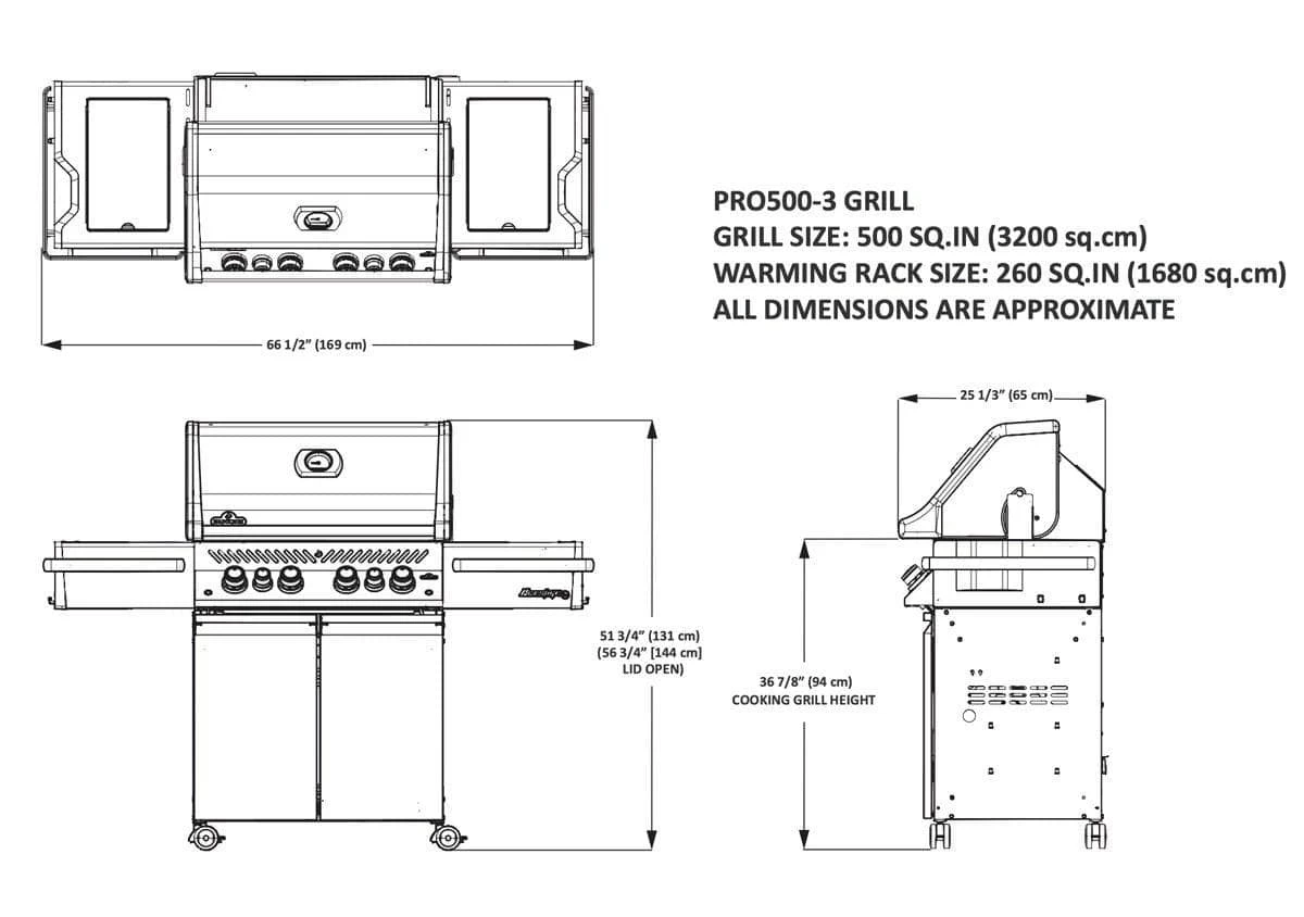 Napoleon Grills Prestige PRO 500 Gas Grill With Infrared Side And Rear Burners, Stainless Steel - Image 14